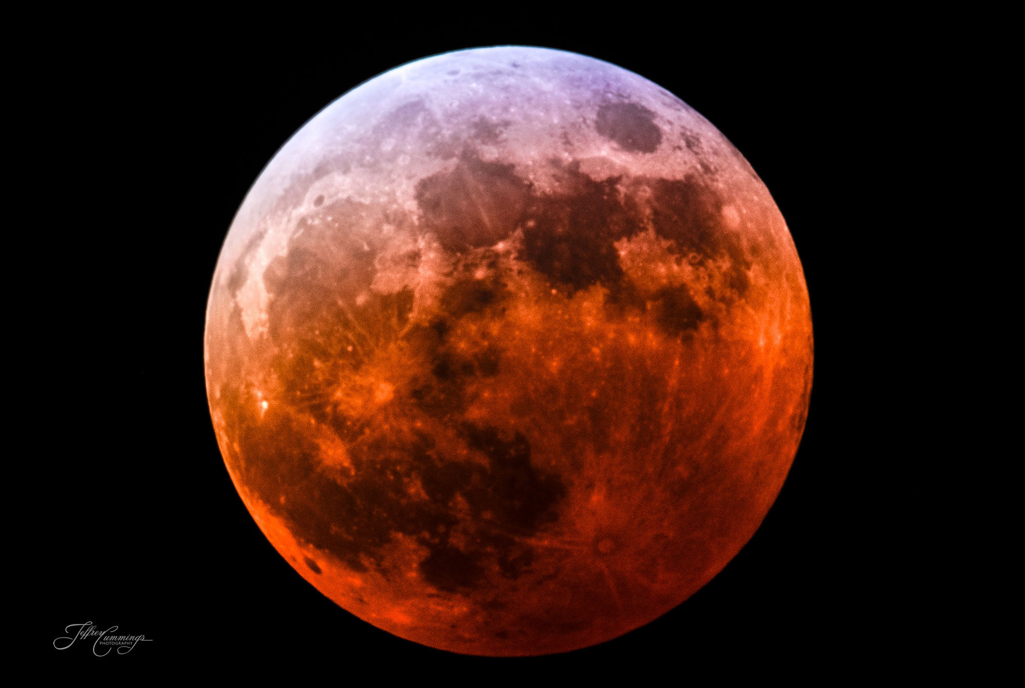 Lunar eclipse umbra stage